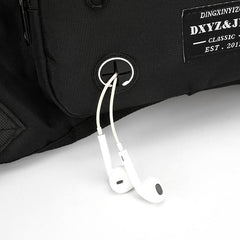 Men's Street Chest Bag With Headphone Jack