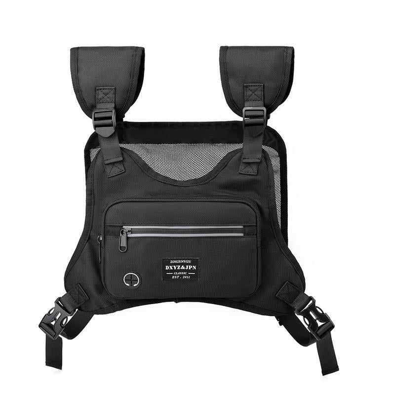 Men's Street Chest Bag With Headphone Jack