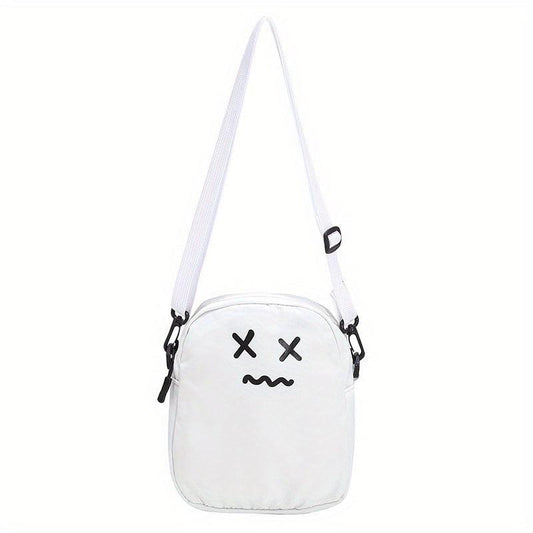Funny Expressions Mini Crossbody Bag Messenger Wallet for School Work Travel