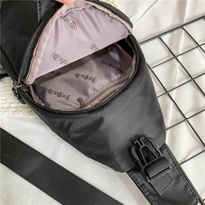 Men's Chest Bag USB Charging Port Nylon Shoulder Bag Waterproof