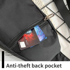 Men's Chest Bag USB Charging Port Nylon Shoulder Bag Waterproof