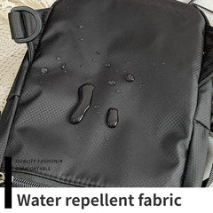 Men's Chest Bag USB Charging Port Nylon Shoulder Bag Waterproof