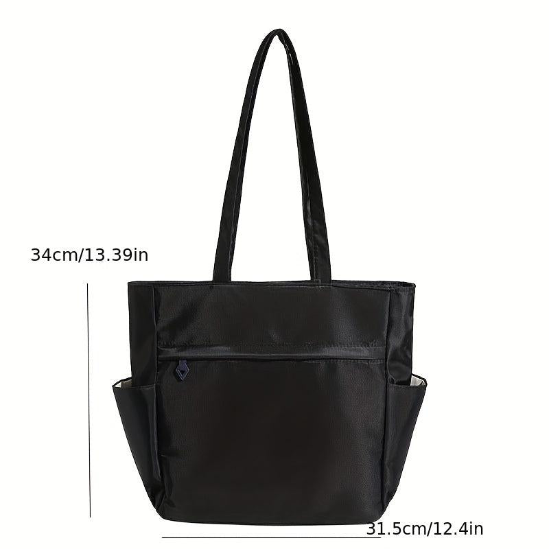 Preppy Minimalism Shoulder Bag for School Office Business Trip