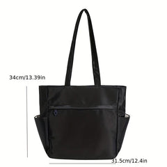 Preppy Minimalism Shoulder Bag for School Office Business Trip