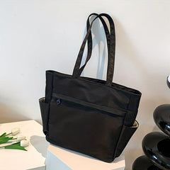 Preppy Minimalism Shoulder Bag for School Office Business Trip