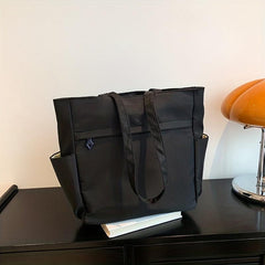 Preppy Minimalism Shoulder Bag for School Office Business Trip