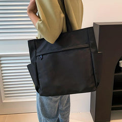 Preppy Minimalism Shoulder Bag for School Office Business Trip