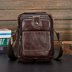 Leather Men's Shoulder Bag Casual Retro Style