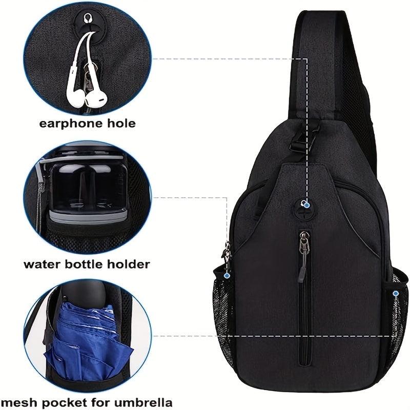 Men's Nylon Crossbody Bag Multifunctional Shoulder Bag