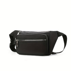 Canvas Shoulder Bag Zipper Crossbody Bag Multifunctional Waist Bag