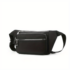 Canvas Shoulder Bag Zipper Crossbody Bag Multifunctional Waist Bag