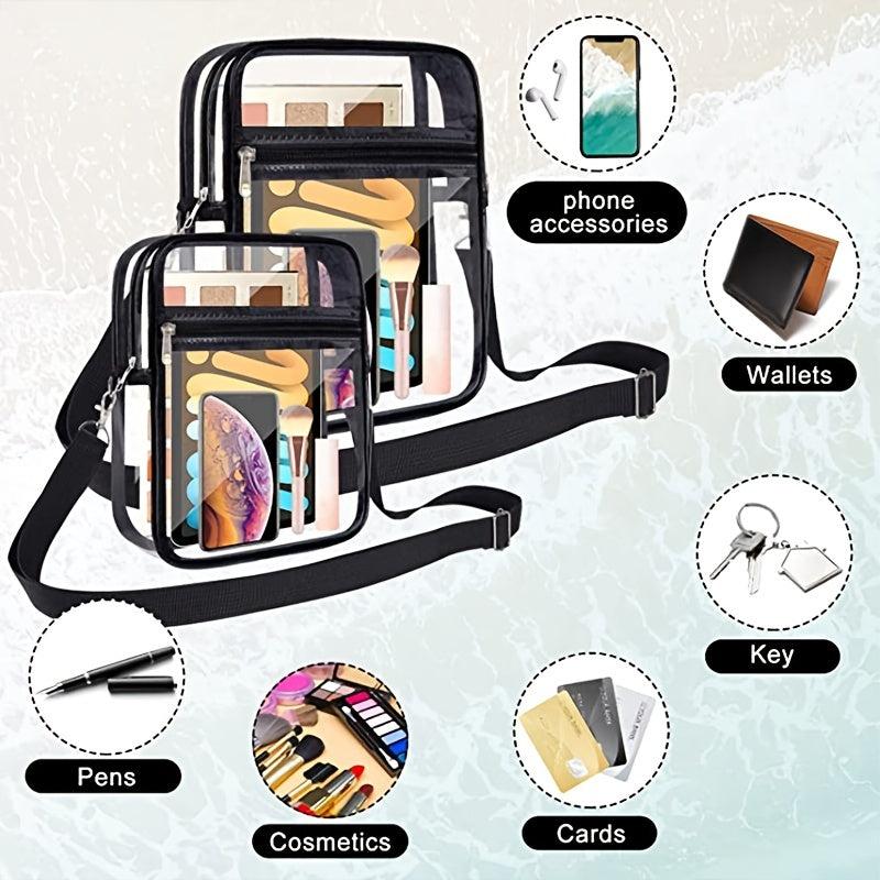 Stadium Approved Clear Crossbody Bag for Concerts and Events