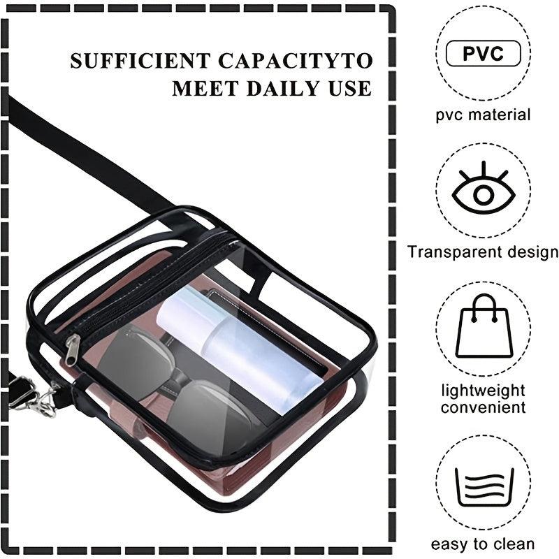 Stadium Approved Clear Crossbody Bag for Concerts and Events