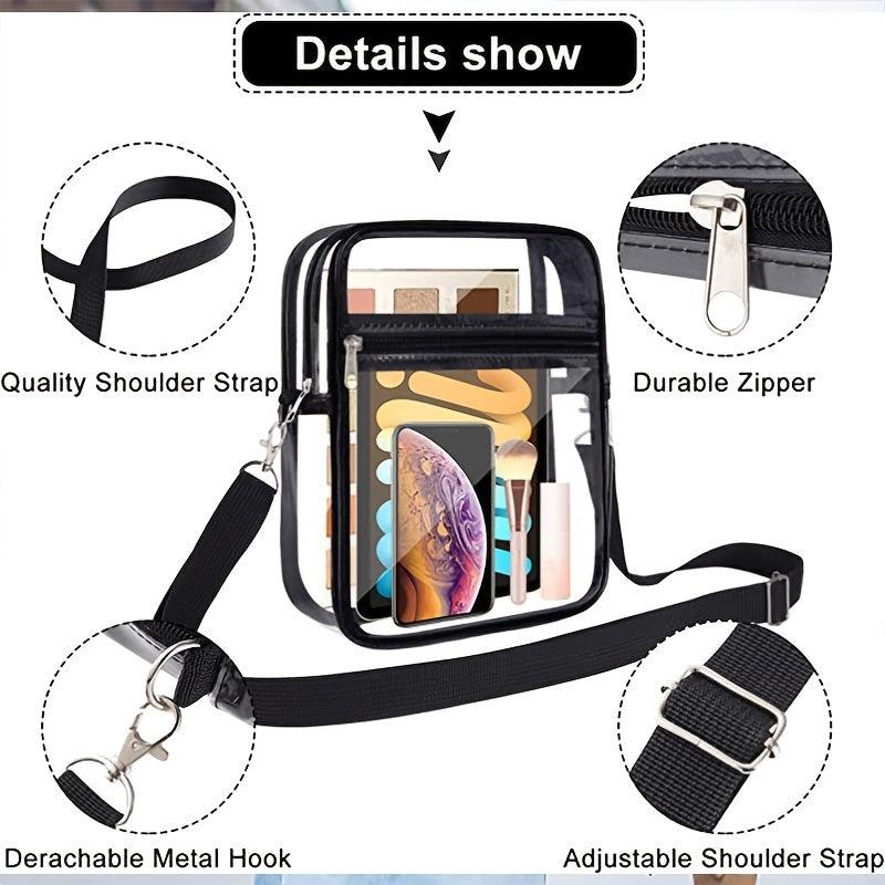 Stadium Approved Clear Crossbody Bag for Concerts and Events
