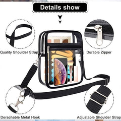 Stadium Approved Clear Crossbody Bag for Concerts and Events