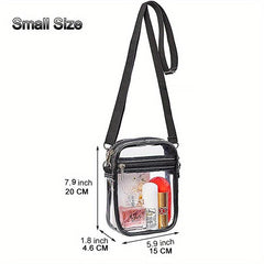 Stadium Approved Clear Crossbody Bag for Concerts and Events