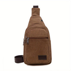Men's Versatile Chest Bag Casual Small Phone Bag With Earphone Hole