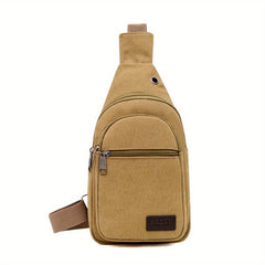 Men's Versatile Chest Bag Casual Small Phone Bag With Earphone Hole
