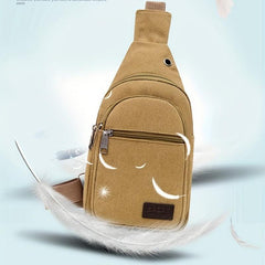Men's Versatile Chest Bag Casual Small Phone Bag With Earphone Hole