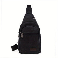 Men's Versatile Chest Bag Casual Small Phone Bag With Earphone Hole