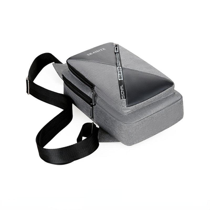 Men's Contrast Chest Bag Large Capacity Crossbody Bag Business Casual Travel