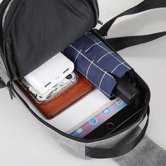 Men's Contrast Chest Bag Large Capacity Crossbody Bag Business Casual Travel