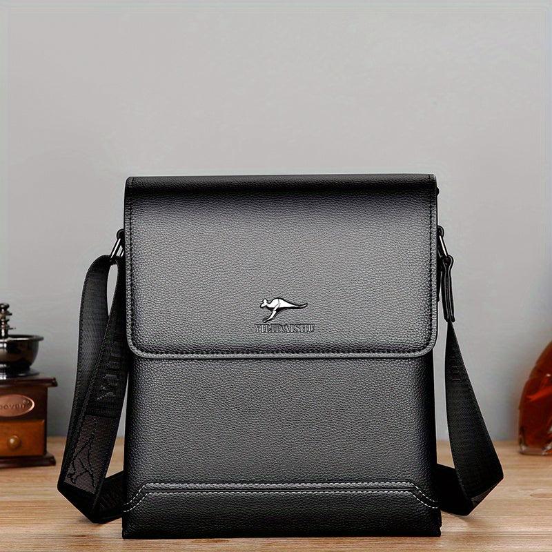 Men's Soft Leather Shoulder Bag Large Capacity