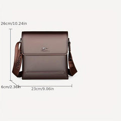 Men's Soft Leather Shoulder Bag Large Capacity