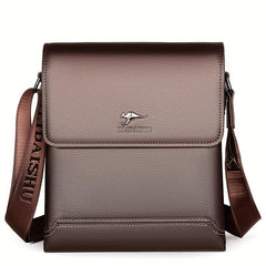 Men's Soft Leather Shoulder Bag Large Capacity