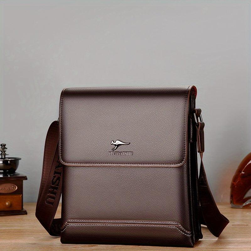 Men's Soft Leather Shoulder Bag Large Capacity