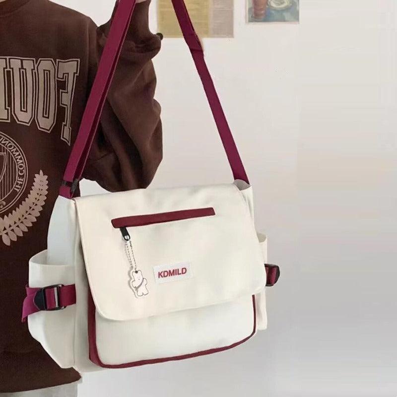 Nylon Crossbody Bag Large Capacity Shoulder Bag Hiking Travel Messenger Bag