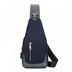 Men's Outdoor Crossbody Bag USB Charging Lightweight Shoulder Bag