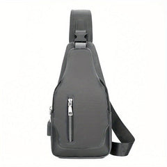 Men's Outdoor Crossbody Bag USB Charging Lightweight Shoulder Bag
