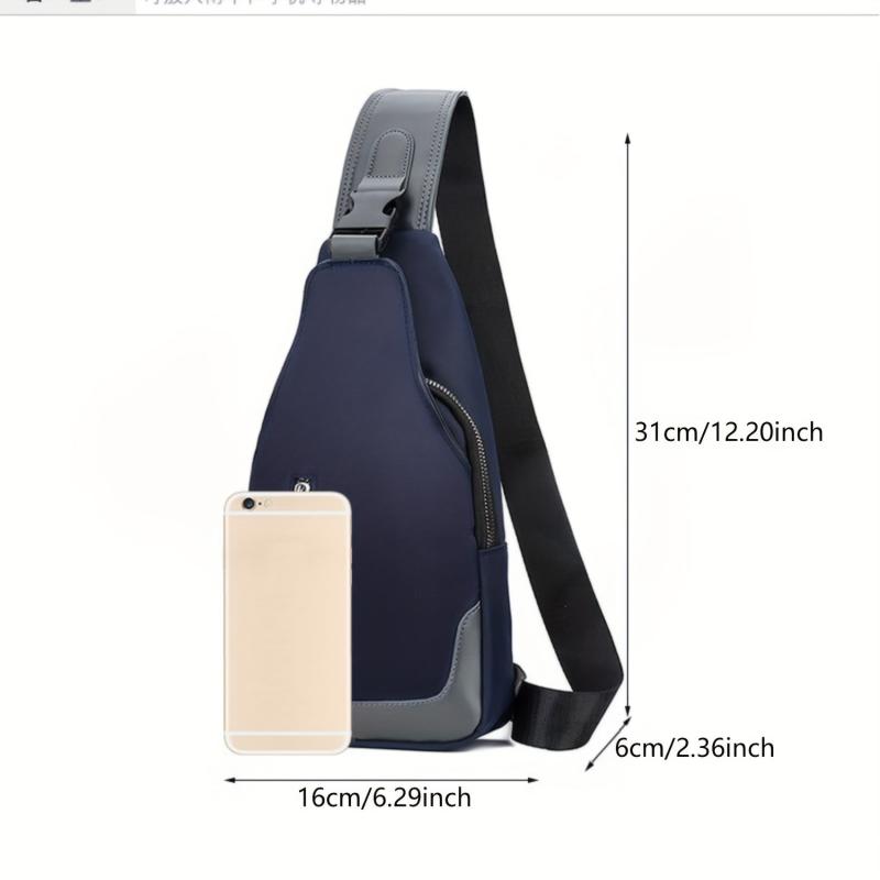 Men's Outdoor Crossbody Bag USB Charging Lightweight Shoulder Bag