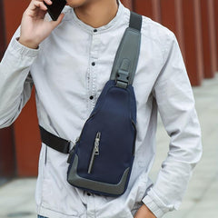 Men's Outdoor Crossbody Bag USB Charging Lightweight Shoulder Bag
