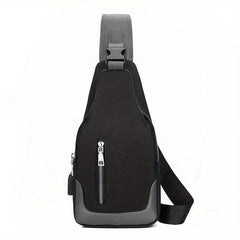 Men's Outdoor Crossbody Bag USB Charging Lightweight Shoulder Bag