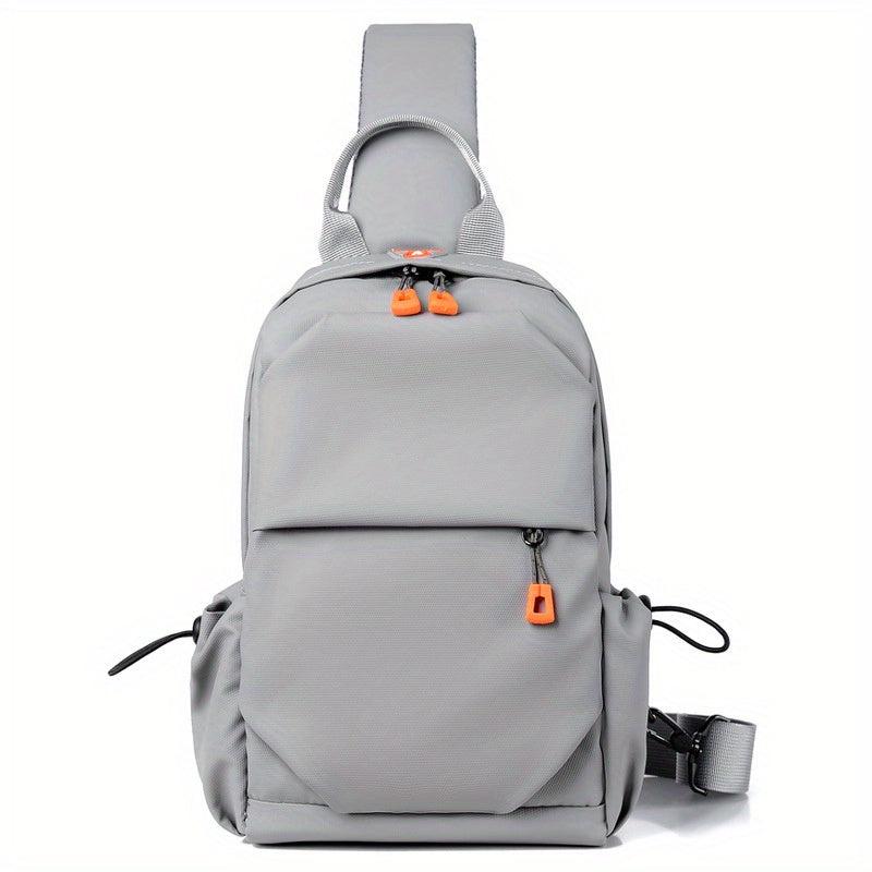 Men's Chest Bag with Earphone Hole Travel Work Sling Bag