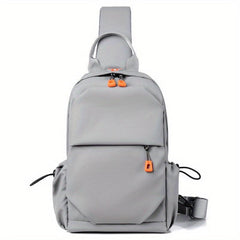 Men's Chest Bag with Earphone Hole Travel Work Sling Bag