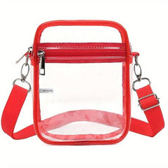 Stadium Approved Clear Crossbody Bag for Concerts Events with Adjustable Strap