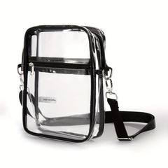 Stadium Approved Clear Crossbody Bag for Concerts Events with Adjustable Strap