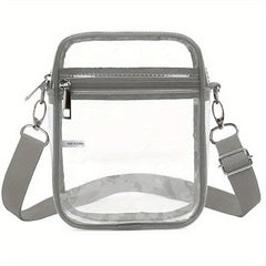 Stadium Approved Clear Crossbody Bag for Concerts Events with Adjustable Strap
