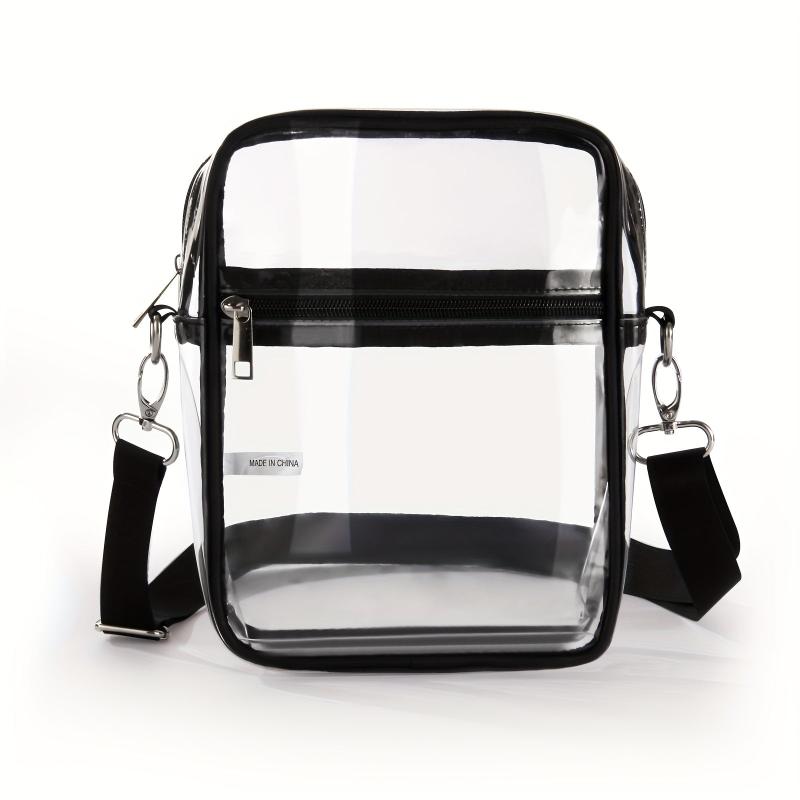 Stadium Approved Clear Crossbody Bag for Concerts Events with Adjustable Strap
