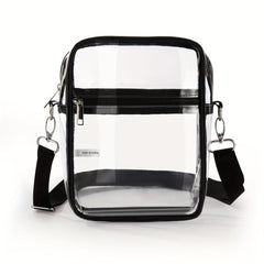 Stadium Approved Clear Crossbody Bag for Concerts Events with Adjustable Strap
