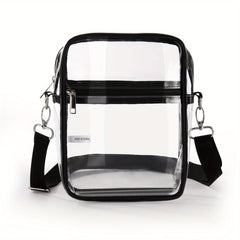 Stadium Approved Clear Crossbody Bag for Concerts Events with Adjustable Strap