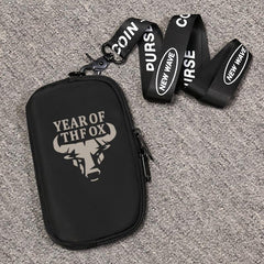 Casual Cow Head Animal Print Men's Chest Bag
