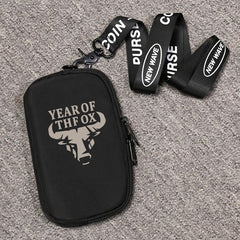 Casual Cow Head Animal Print Men's Chest Bag