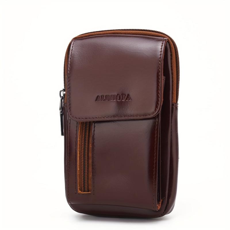 Lapinchen Leather Crossbody Wallet Messenger Bag for Men and Women