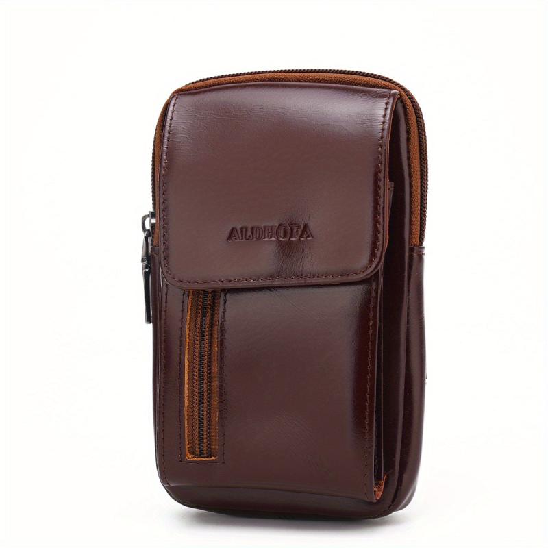 Lapinchen Leather Crossbody Wallet Messenger Bag for Men and Women