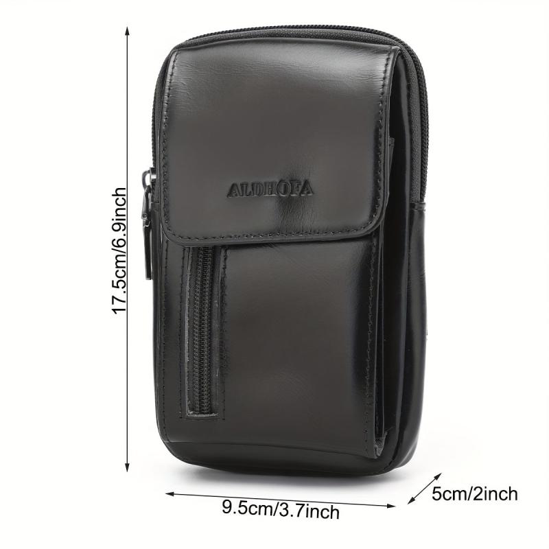 Lapinchen Leather Crossbody Wallet Messenger Bag for Men and Women