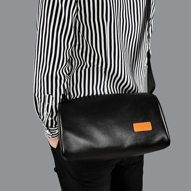 Leather Men's Messenger Bag Shoulder Bag Large Capacity Leather Sports Travel
